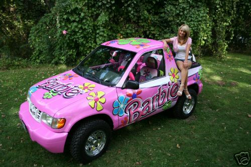 Ultimate Pink Car Full Size Barbie Jeep for sale on ebay